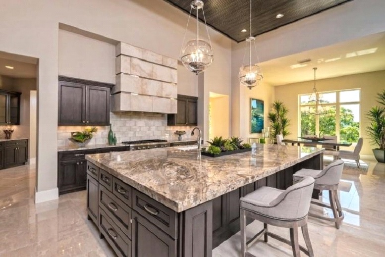 kitchen design with granite islands