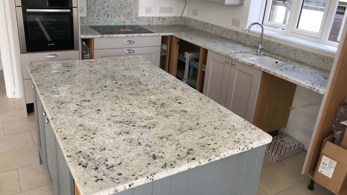 white granite kitchen design