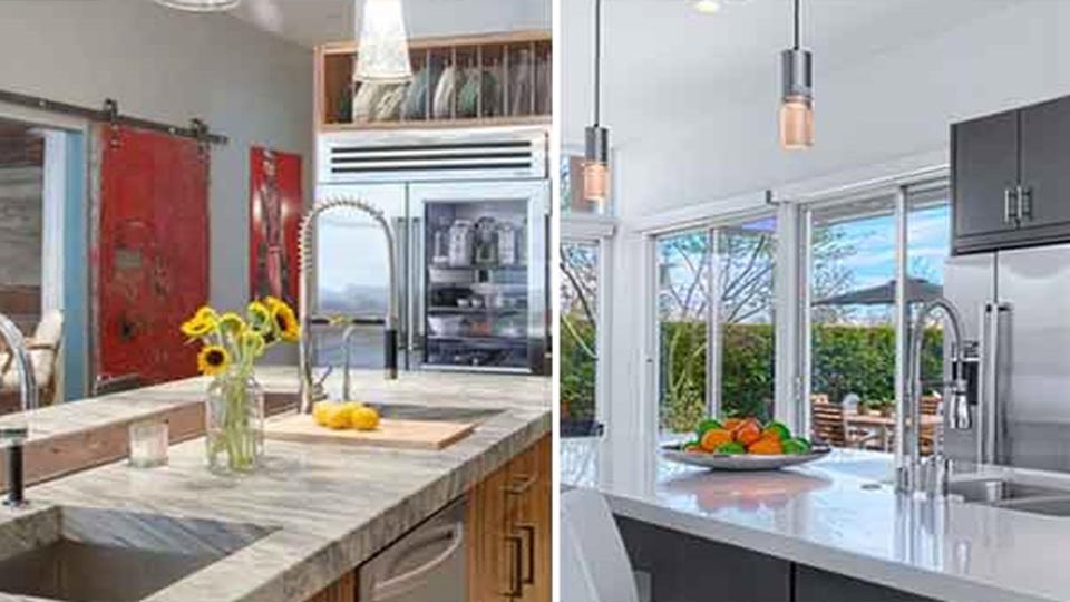 Granite vs quartzite kitchen countertop